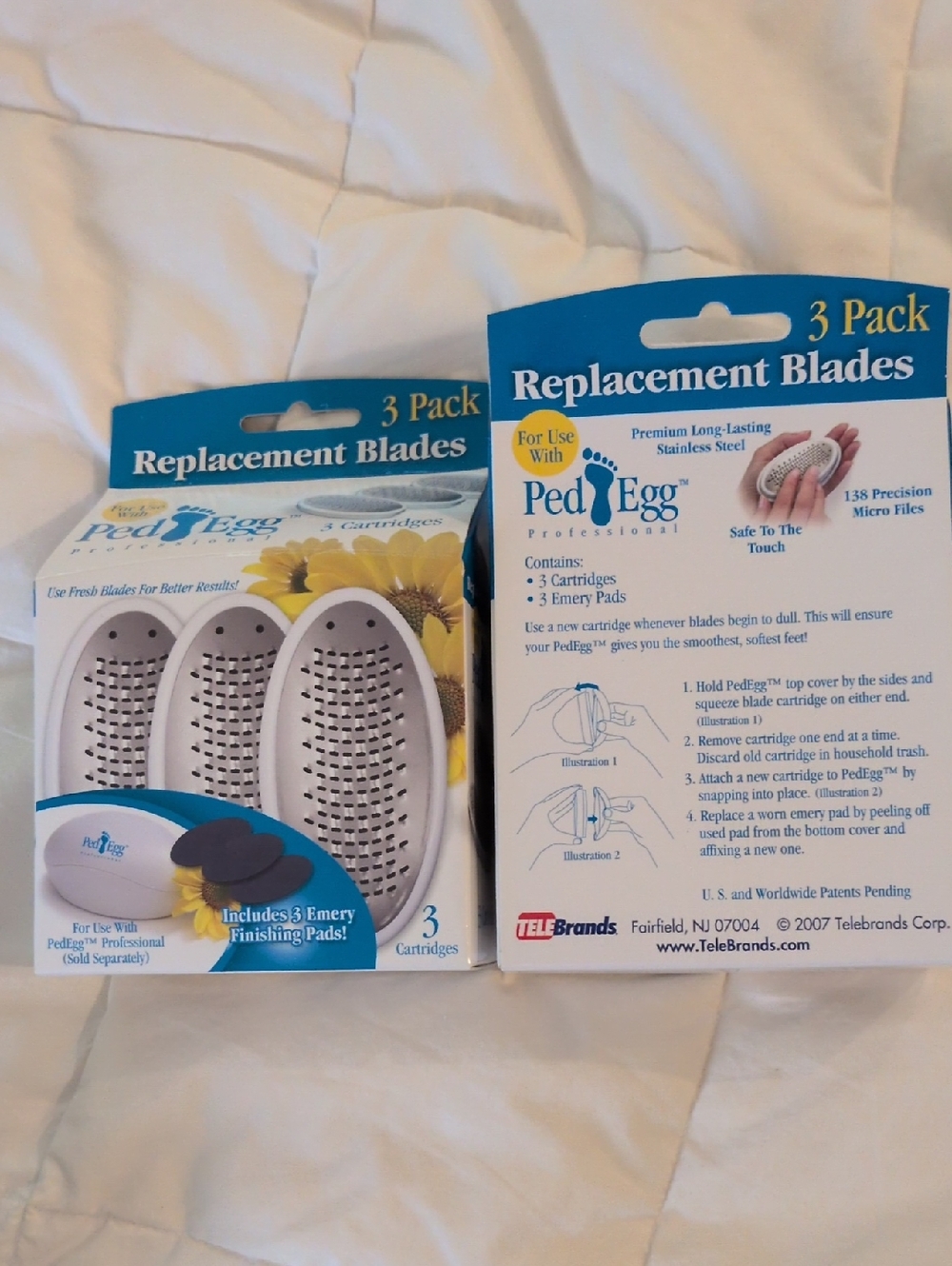 3 pack of replacement blades for pedegg